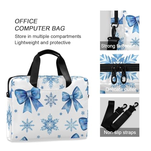Funda para portátil invierno azul copo de nieve 13-15.6" miniatura 5