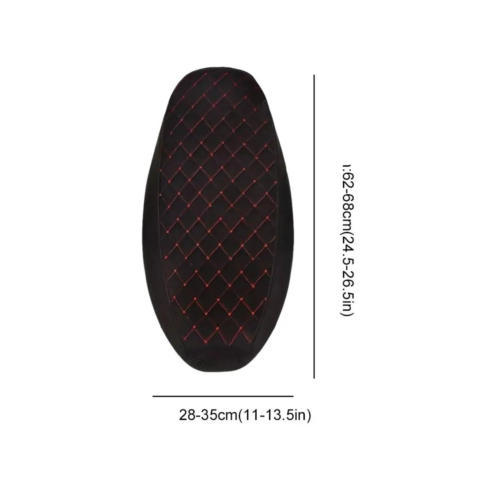 Cuscino per sella moto Per la fodera del cuscino sedile Per Rete 3D impermeabile per protezione della Pelle PU antiscivolo per scooter(Nero)