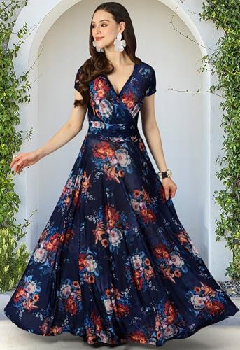 KOH KOH Womens 2025 Short Cap Sleeves Abstract Flower Print Long Maxi Dress Gown3