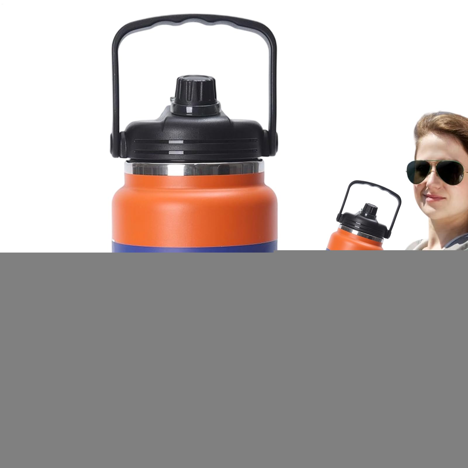 Isolierte Wasserflasche 4 Liter Isolierbecher und Trinkflasche | Edelstahl Isolierte Wasserflasche für den Einsatz beim Fitness, Wandern, in der Schule, auf Reisen, beim Camping, Radfahren,