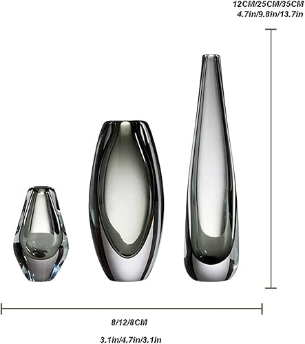 Miniatura 2 de Jarrones para centros de mesa decoración simple y moderna jarrón de cristal transparente accesorios para el hogar sala de estar manualidades