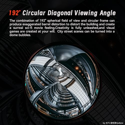 6.5mm F2.0 APS-C Fisheye Objektiv für Sony E, Manueller Fokus 192° Ultraweitwinkel Objektiv Kompatibel mit Sony E Mount Spiegellosen Kameras A5000 A5100 A6000 A6100 A6300 A6400 A6500 – Bild 4