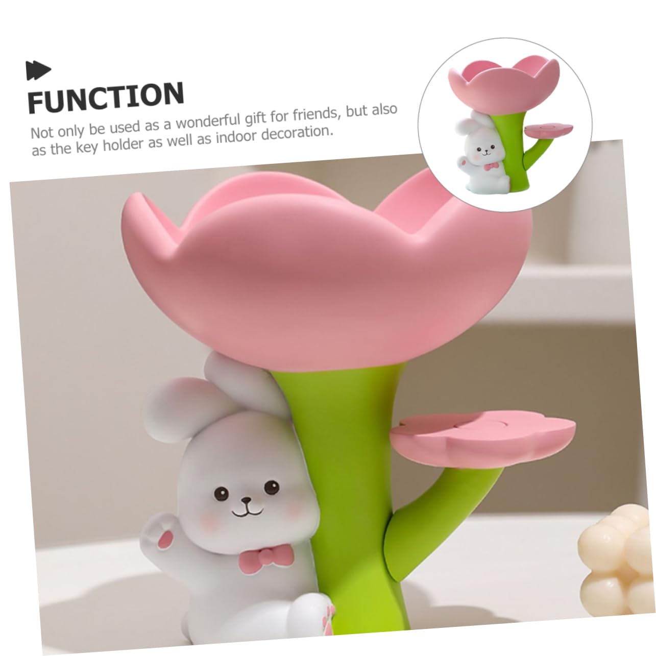 MAGICLULU Porte-clés Entrée Organisateur de Clés Plateau Porte-clés Forme de Lapin Vide-Poches Décoratif pour Maison