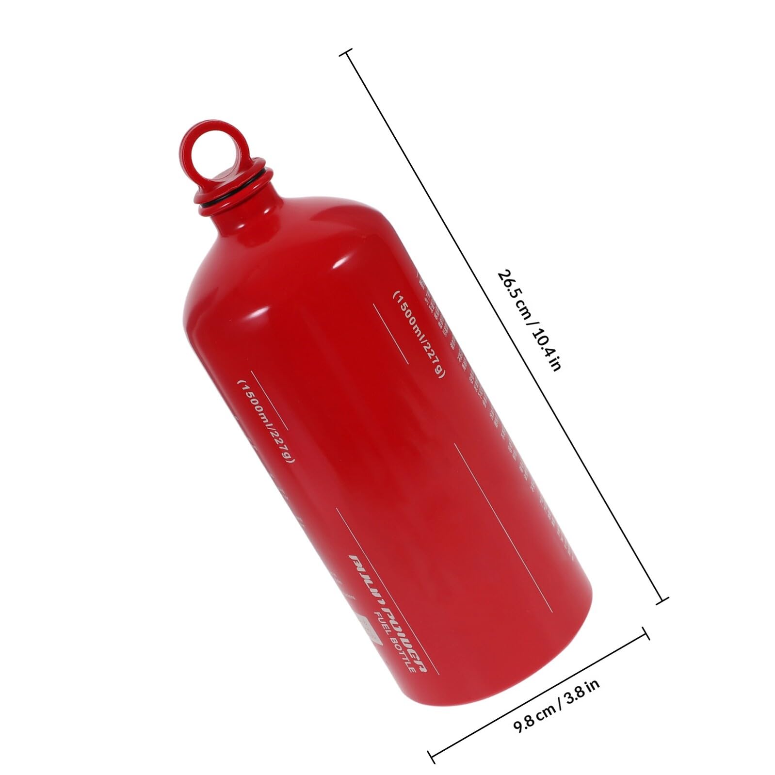PATKAW Bouteille de Carburant en Alliage D'aluminium 1500ml Bouchon Anti-fuite, Réservoir de Secours pour Moto et Camping en Plein Air