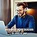 Cyxus Blue Light Blocking Glasses Men Woman Square TR90 Frame Anti Eyestrain Office Computer Gaming Study 8208