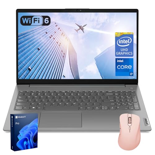 Lenovo V15 Premium Laptop for Business & Work, 15.6' FHD Display, 13th Gen Intel i7-13620H, 40GB RAM, 2TB SSD, Webcam, HDMI, Wi-Fi 6, Windows 11 Pro, Gray, Bundle with Thunderobot Wireless Mouse