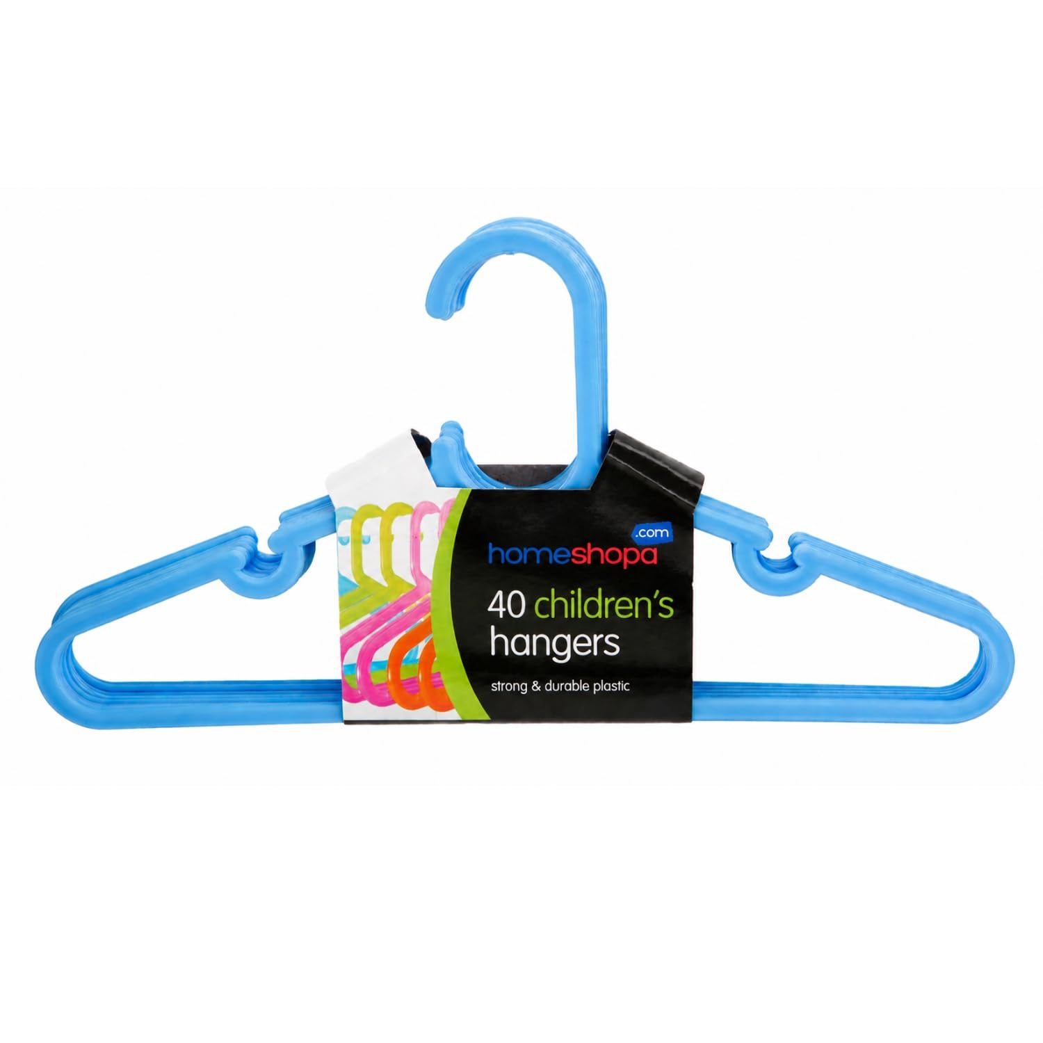 Homeshopa.com Blue Homeshopa Children's Hanger, 40 Pack Plastic Kids Hangers For Clothes, Ultra Thin Space Saving Nonslip Tubular Baby Hangers, Sturdy & Durable Infant Toddler Coat Hangers