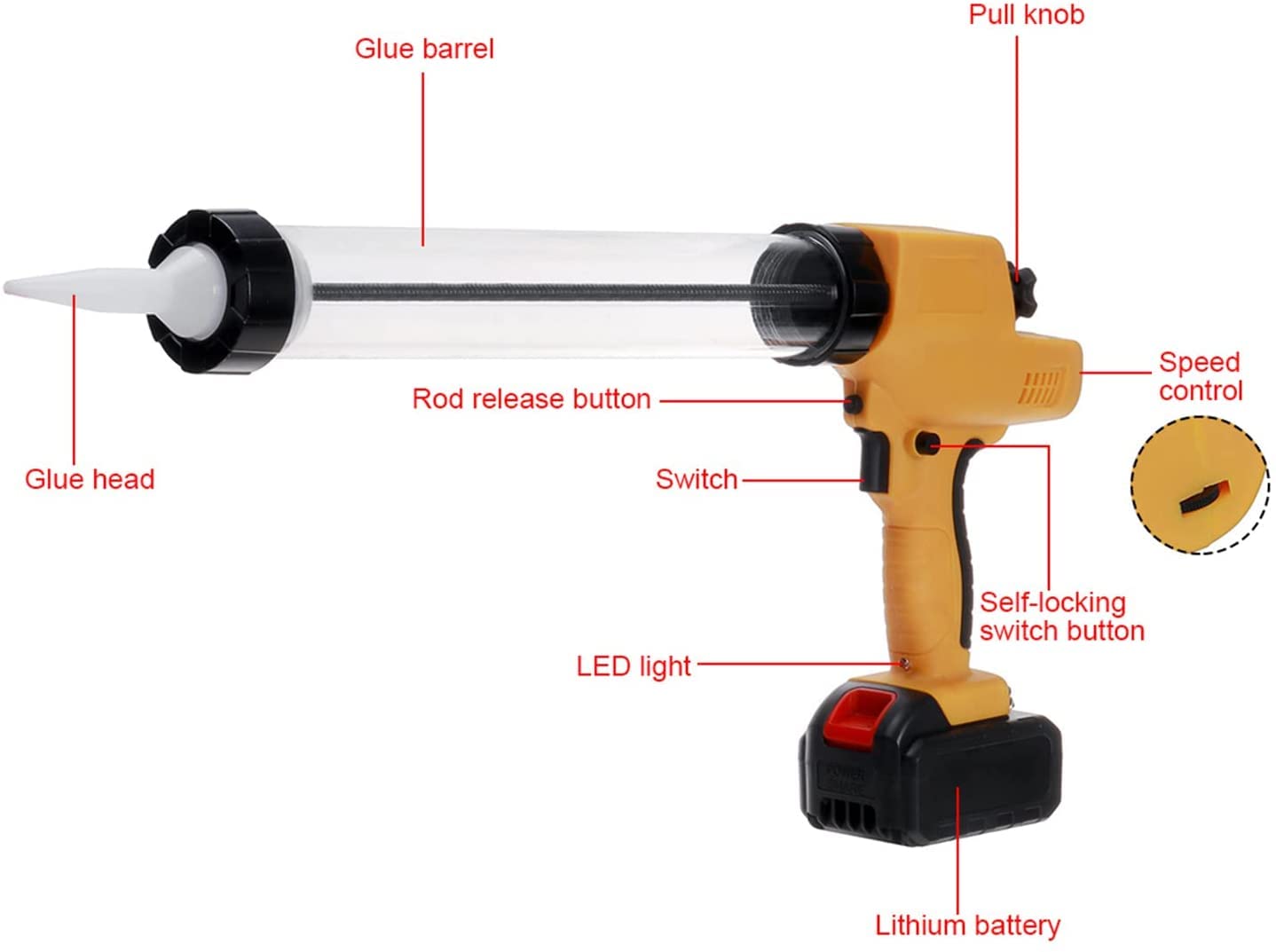 Automatyczny pistolet do uszczelniania szwów, elektryczny bezprzewodowy pistolet do uszczelniania, naprawy ceramiki, narzędzia do majsterkowania
