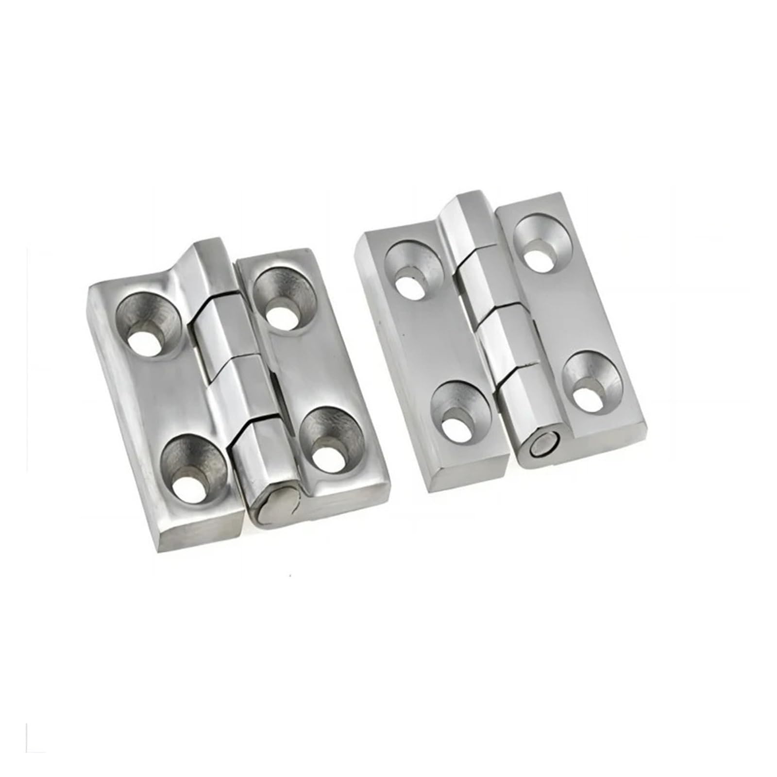 Huwoyg Bright-Zinc 4Pcs Bisagra Para Puerta Plegable Zinc Alloy Industrial Equipment Container Corner 304 Stainless Steel Door Hinges Furniture Hardware For Gate(Bright-Zinc)