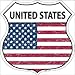 United States Flag Highway Shield Metal Sign HS-444
