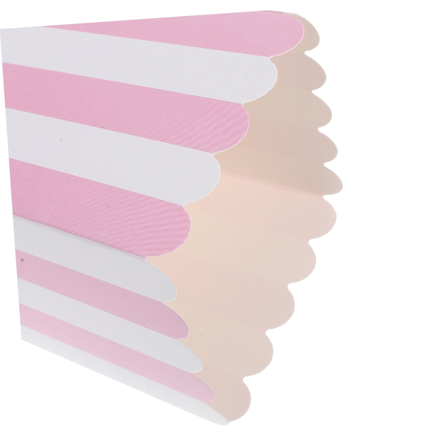 Cajas de Palomitas de Maíz Rayadas de Papel 100 Unidades, Rosa