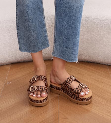 Platform Sandals Women Footwear Open Toe Slide Leather Beach Summer Wedges with Non-Slip Lightweight Wedge Sandals for Women3
