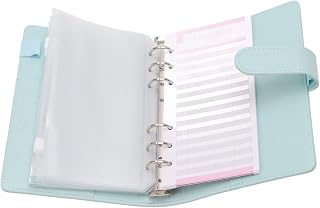 Pasta de Orçamento, Aplicações Amplas A6, Capa de Couro Pu Portátil Prática para Notebook A6 para Escritório (Azul)