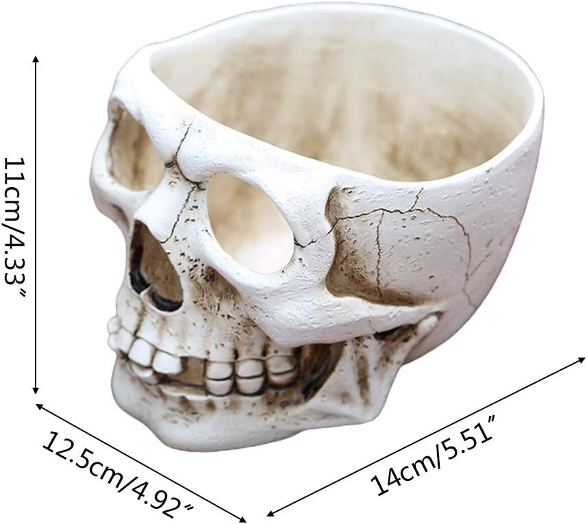 Resin Skull for Head Shaped Flower Pot Planter Container Ornaments Home Garden D Plant Pots