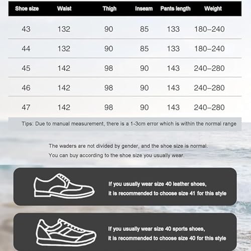 HoldOneLight Übergroße Wathose für Herren, PVC, wasserdicht, Jagd, Wathose mit Stiefelfußgürtel, atmungsaktiv, leicht (DE/NL/SE/PL, Alphanumerisch, 4XL, Große Größen, Regular, Swarchz, 46 yards)