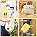 NEWEST Chicken Plush Kpop Photocard Holder with Keychain, Cute Chick ID Badge Holder Protector, Soft 3 Inch Cartoon Animal Photo Case Sleeves Stationery for Idol ID Card Student Worker Bag Charm