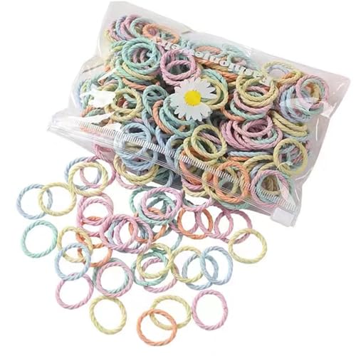 100Pcs Elastic Baby Hair Bands Baby Hair Bobbles Elastics Hair Ties Ponytail Holders Candy Color Seamless Girls Hairbands Hair Accessories 2cm Hair Ties for Women Girls Kids Infants Toddler