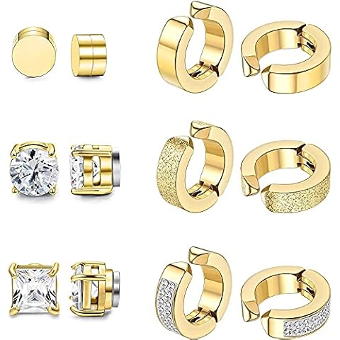 MILACOLATO 6 Pairs Magnetic Stud Earrings Set Cover