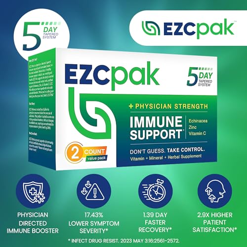 EZC Pak 5-Day Tapered Immune Support Booster - Vitamin Immune Support Supplement, Echinacea, Zinc Vitamin C, Immune Boosters for Adults - Immune Support Vitamins (Pack of 2) - Image 4