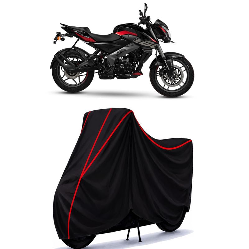 Image of Bajaj Pulsar 160 Water Resistant Bike Cover for All Motorcycles & Rain | Heavy Duty Taffeta Fabric | UV Protection, Dustproof, Scratchproof | All Weather Two Wheeler Body Cover with Elastic Bottom
