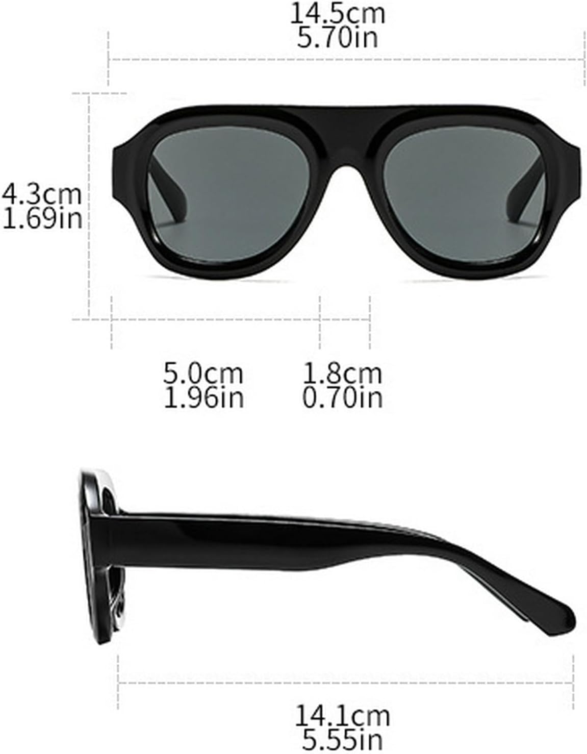 Retro Square Sunglasses for Women Fashion Gradient Shades UV400 Trending Men Pilot Sun Glasses image 4