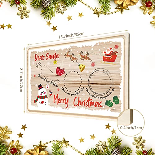 Honeydak-Santa-Cookie-Plate-Dear-Santa-Christmas-Cookies-Plate-Wooden-Tray-Platter-Mat-Christmas-Santa-Plates-Milk-and-Cookie-Plates-Decorations-for-Kids-Christmas-Supplies Honeydak Santa Cookie Plate Dear Santa Christmas Cookies Plate Wooden Tray Platter Mat Christmas Santa Plates Milk and Cookie Plates Decorations for Kids Christmas Supplies