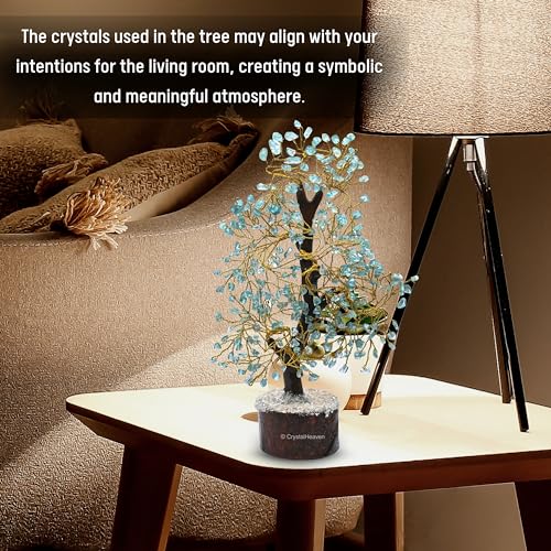 Image of Certified Apatite Crystal Tree for Good Luck - Healing Crystals Money Tree for Wealth, Positive Energy at Home Office - Decorative Spiritual Gifts for Vastu, House Warming