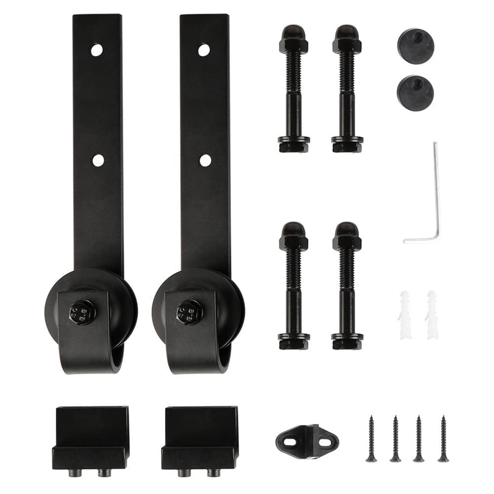 Mrs. Jones® - Industriële Schuifdeur Railsysteem, 230cm, Stalen Wiel Roller Kit Zwart
