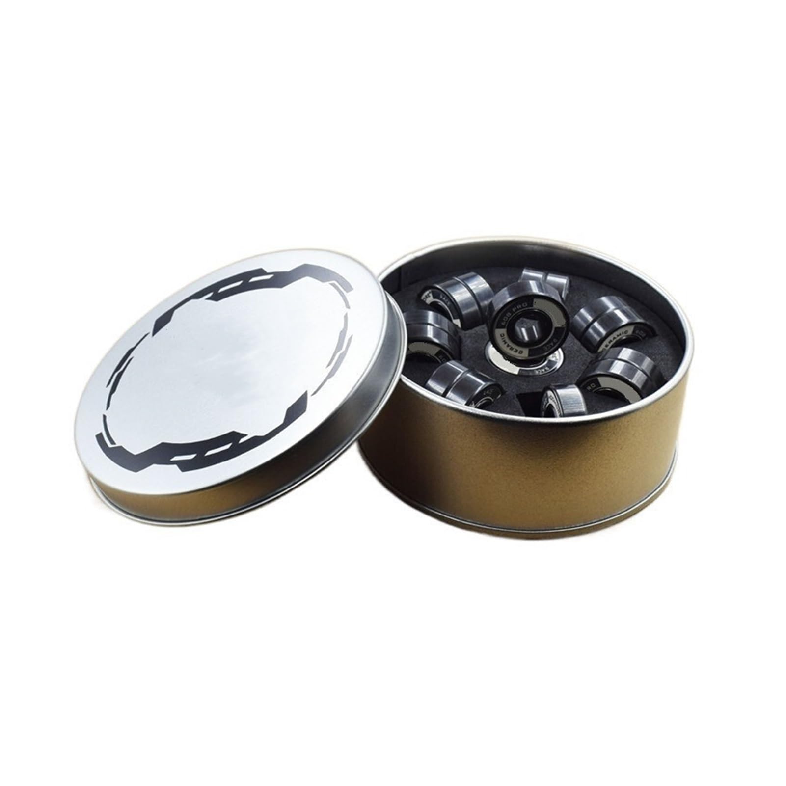 QEFHSVVZE 7 Balls Black Ceramic Bearing for Inline Speed Skates 608 High Speed Bearings for Race Skate Shoes