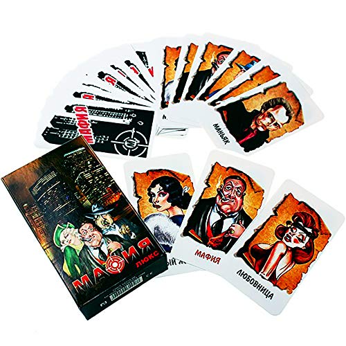Luxury Edition Mafia Game Cards Set - Russian Language - Ideal for Party & Family Gatherings - Mafia Board Game