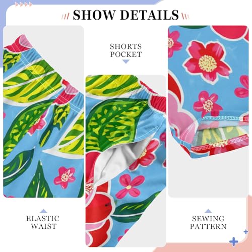 J JOYSAY Camellia Flower Leaves Pajamas Pants Soft Long Pajama Bottoms Lounge Sleep Pants Size S-XL4