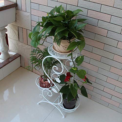 Supporto Per Piante Angolare In Metallo RINBOU – 2 Ripiani + 3 Vasi Sospesi, Alto 154,9 Cm, Per Interni Ed Esterni - 4