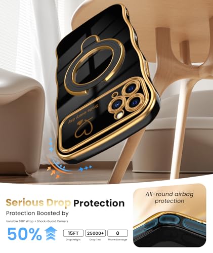 Coque iPhone 11 Pro Max antichoc noire à bord doré avec son protège-écran - 7