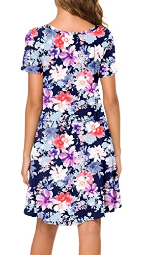 Image of POPYOUNG Women's Dress Fall Outfits Casual Midi Sundress