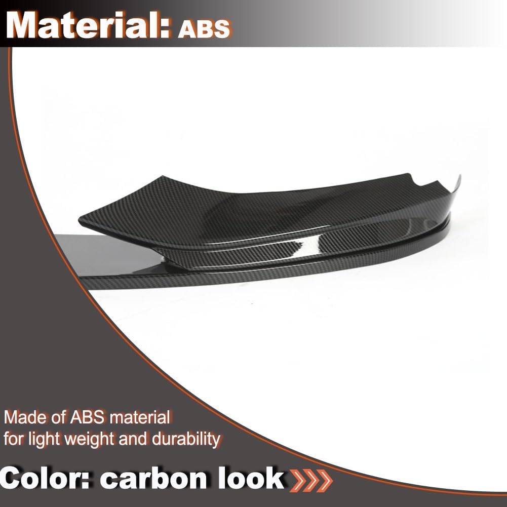 ABS Front Bumper Lip Compatible with BMW 4 Series F32 F33 F36 M Sport 2Door 4Door 2014-2019 420i 428i 435i 440i Carbon Look Chin Spoiler Splitter Protector Factory Outlet