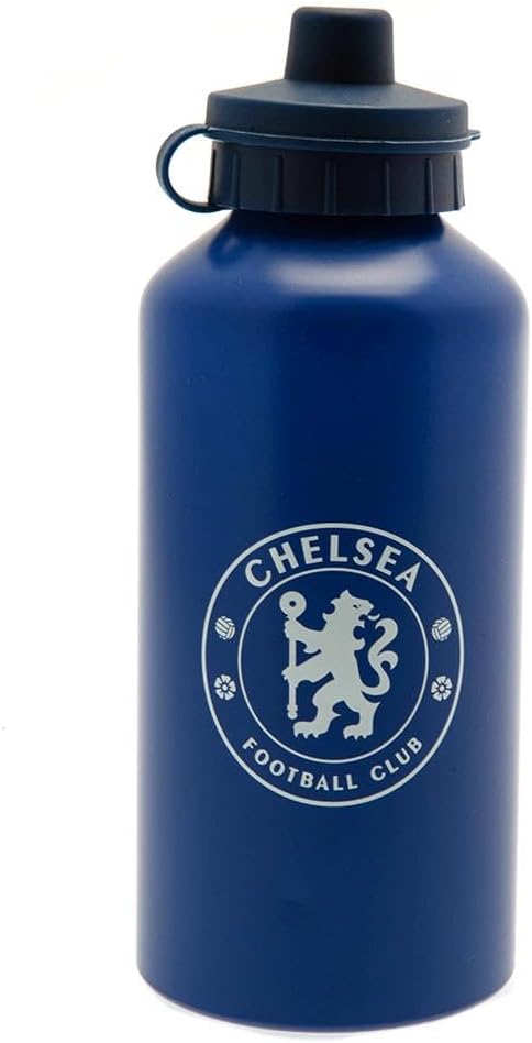 Chelsea FC Matte Aluminium Water Bottle (One Size) (Royal Blue/White)