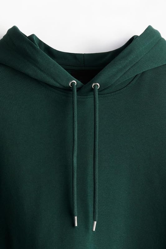 Image of Casual Fleece Hoodie Sweatshirt Solid Hooded Collar Drawstring Long Sleeve Pullover for Men & Women
