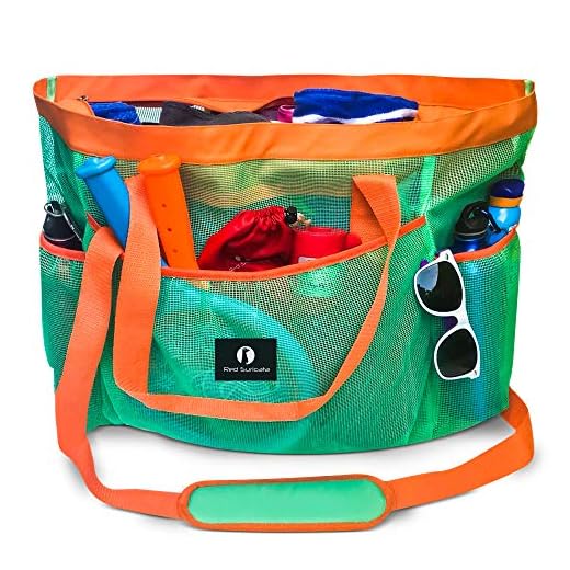 Extra Large Mesh Beach Bag with Zipper