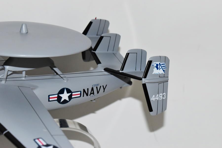 VAW-77 Night Wolves E-2C Model, Navy, 1/54 (18" Wingspan), Mahogany