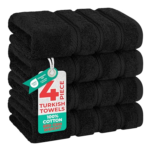Black Hand Towels