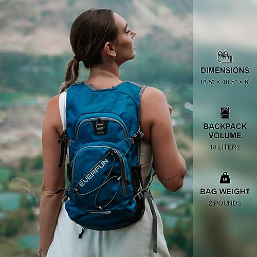 EVERFUN 18L Hiking Hydration Backpack with 2L Water Bladder and Rain Cover - image 9