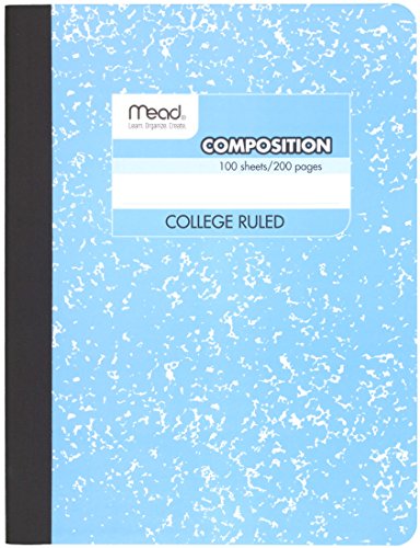 Mead Composition Book, 12 Pack Of Cute Notebooks, College Ruled Paper, Hard Cover 100 Sheets (200 Pages) , Pastel Color #TOP1