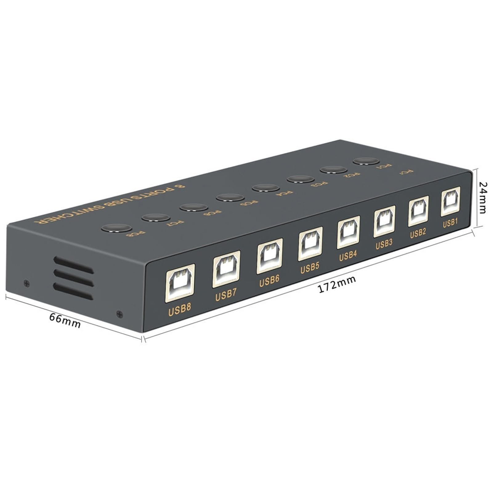 Switch/distributore USB - Sincronizzatore per Computer A 8 Porte, Splitter per Dispositivi di Condivisione Mouse E Tastiera 8 in 4 out, per Sistemi Operativi Windows/Linux