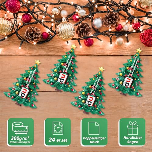 TUZELIYA Originelles Weihnachtsgeschenke Deko auf Deutsch - Deko 24 Duplo Weihnachten-Schokolade - Weihnachten Deko - Weihnachten Geschenk für Kinder, Papa, Mama, Frau, Mann - Kein Duplo