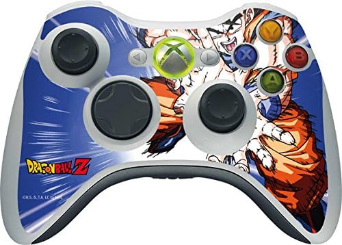 Skinit Calcomanía para juegos compatible con el controlador inalámbrico Xbox 360, diseño oficial de Dragon Ball Z Dragon Ball Z Goku Blast