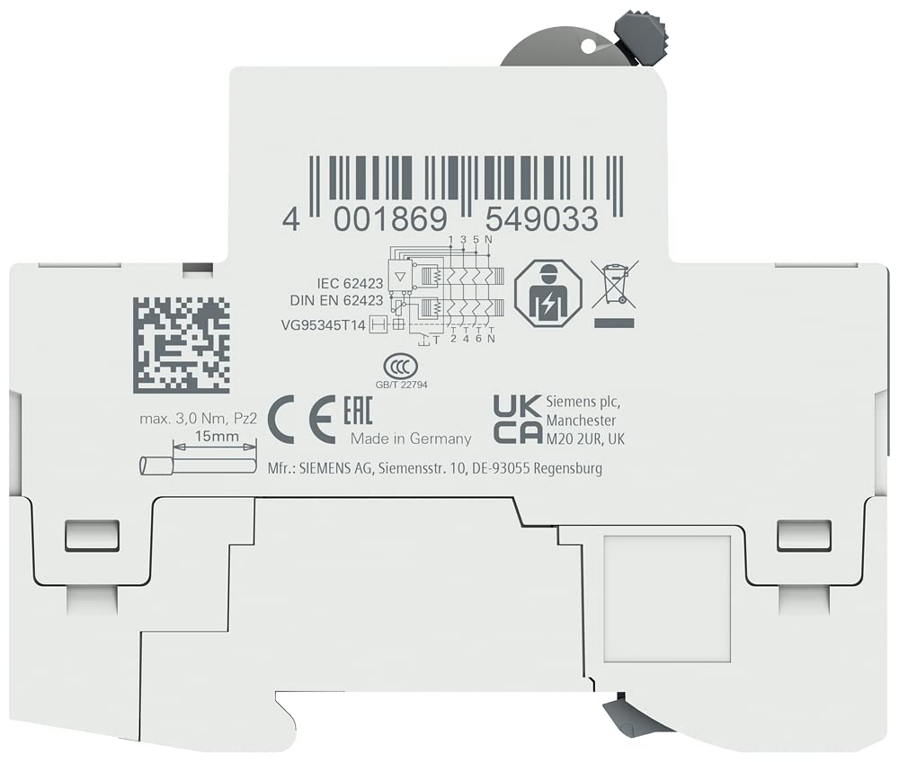Siemens - 5SV33444 FI-Schutzschalter 3P+N TypB 30mA 40A 400V