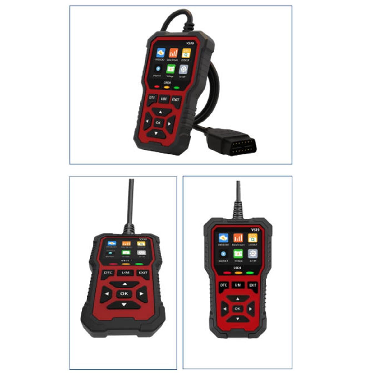 OBD2 Diagnóstico Coche para Peugeot 206 207 207CC 301 307 308 308CC 308SW 408 508 607 2008, Detector Fallas for Automóviles Lector de Códigos de Error Datos en Tiempo Real