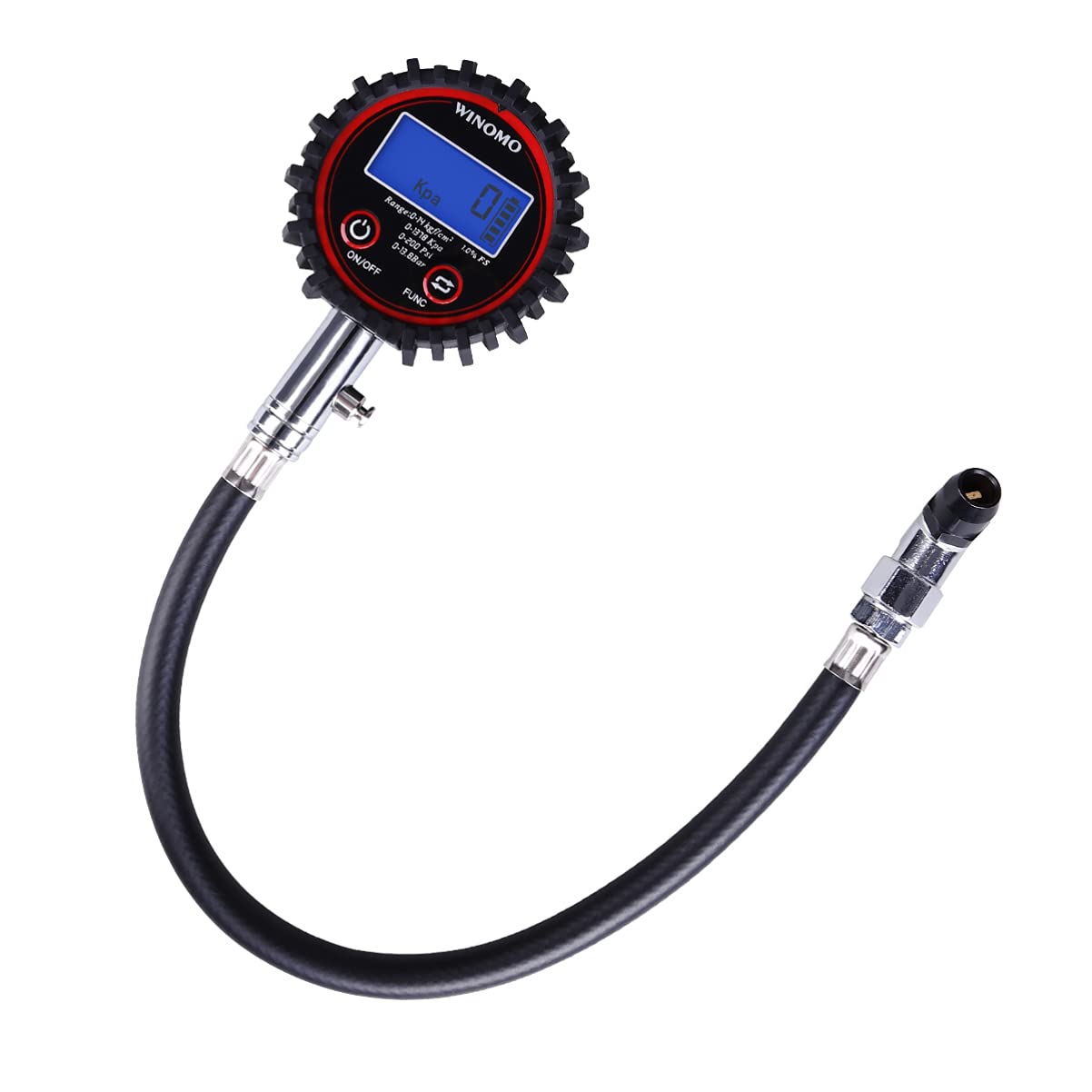 BESPORTBLE Gauge Degrees Digital Tire Inflator with Pressure Gauge, 200 PSI Air Chuck and Compressor Accessories Heavy Duty 200 PSI LCD Display, Heavy Duty Accurate Tire Jaco Tire Pressure 360