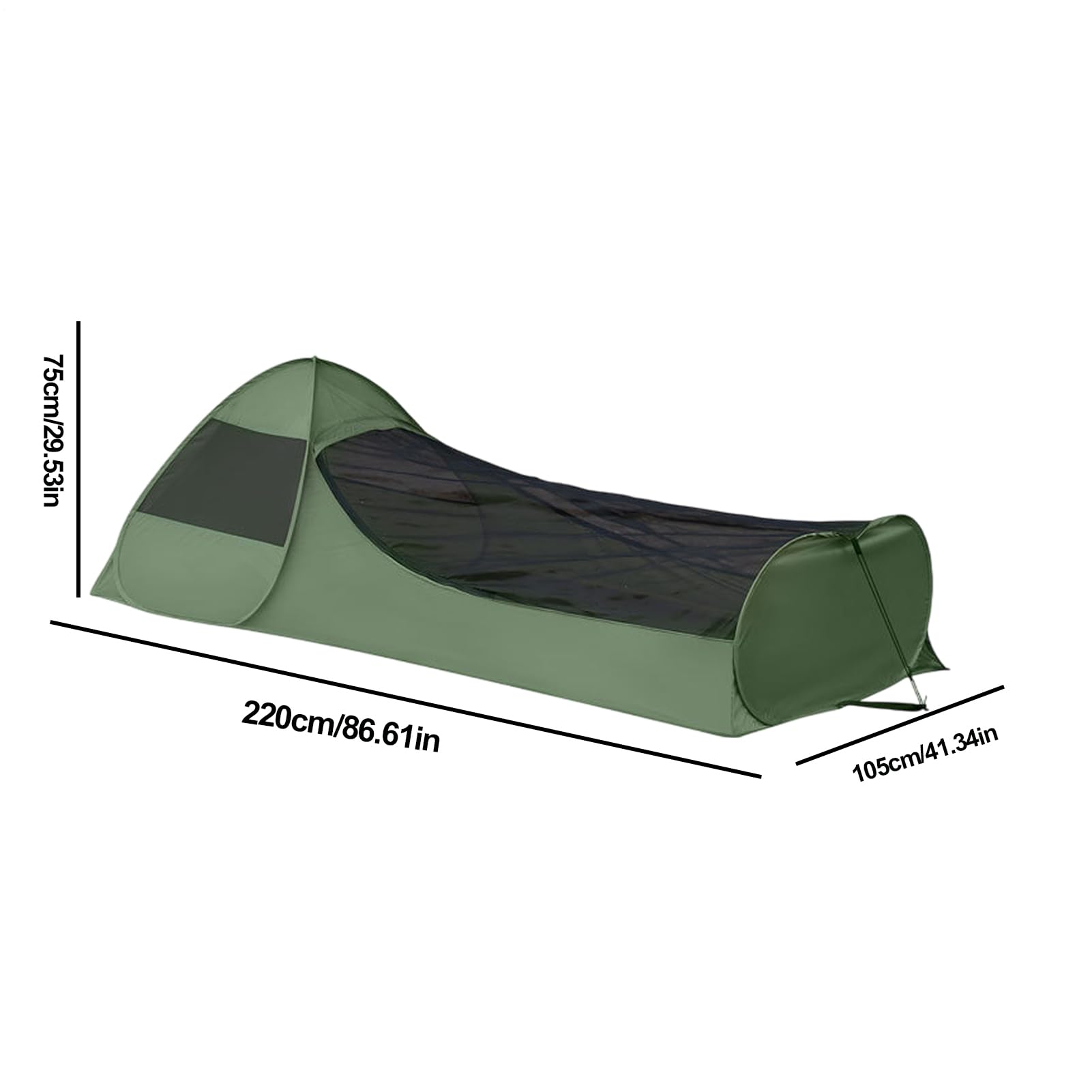 Carpa neta para acampar, cama individual plegable emergente - Soende Bag Net Carpa doble tirador cama toldo, protección de red más fina, equipo de respiración para viajes y viajes al aire libre