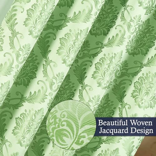 Dreamfield Linen 4001 Jacquard Window Curtains For Living Room And Bedroom 54 W X 84 L Inches - 2 Panel Set thumb #5